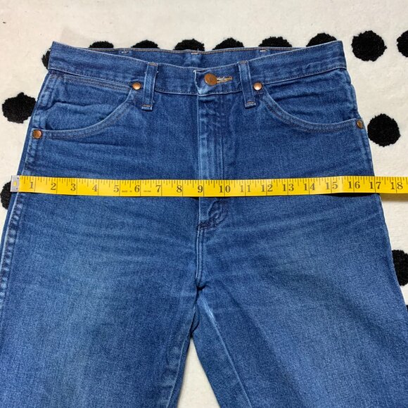 Wrangler Jeans Cowboy Cut Bootcut Mens 28x34 Blue Denim 936PWD Western Rodeo - Picture 10 of 14